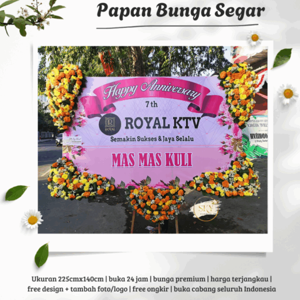 Bunga Papan Happy Anniversary